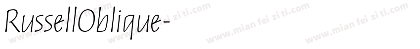 RussellOblique字体转换