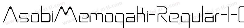 AsobiMemogaki-Regular-1-01字体转换