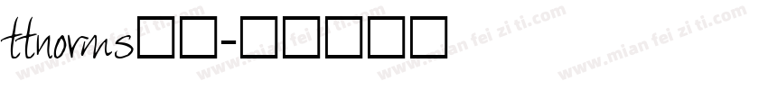 ttnorms字体字体转换
