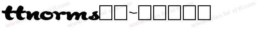 ttnorms字体字体转换