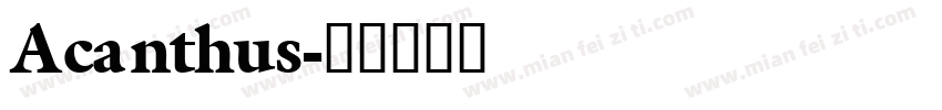 Acanthus字体转换