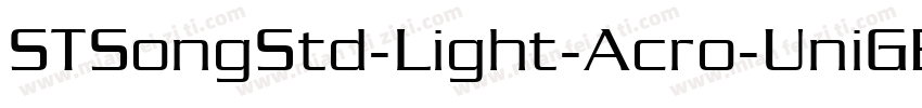 STSongStd-Light-Acro-UniGB-字体转换