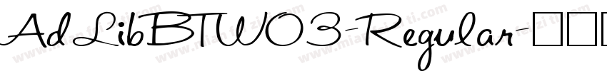 AdLibBTW03-Regular字体转换
