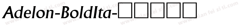 Adelon-BoldIta字体转换