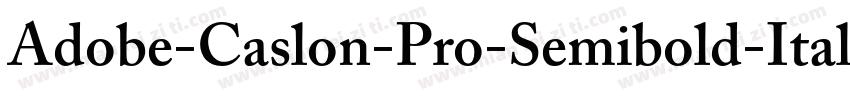 Adobe-Caslon-Pro-Semibold-Italic_2字体转换
