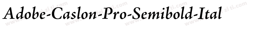 Adobe-Caslon-Pro-Semibold-Italic_2字体转换