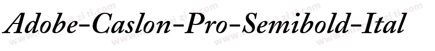 Adobe-Caslon-Pro-Semibold-Italic_2字体转换