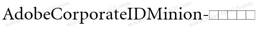 AdobeCorporateIDMinion字体转换