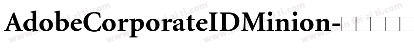 AdobeCorporateIDMinion字体转换