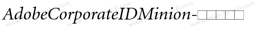 AdobeCorporateIDMinion字体转换