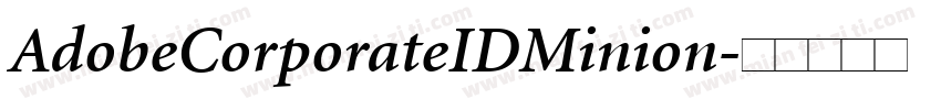 AdobeCorporateIDMinion字体转换