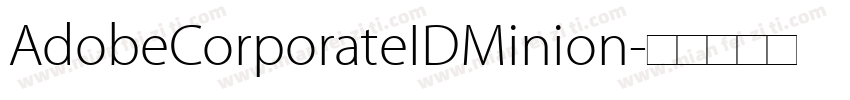 AdobeCorporateIDMinion字体转换