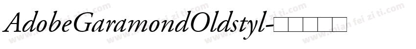 AdobeGaramondOldstyl字体转换
