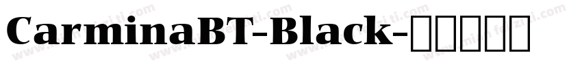 CarminaBT-Black字体转换