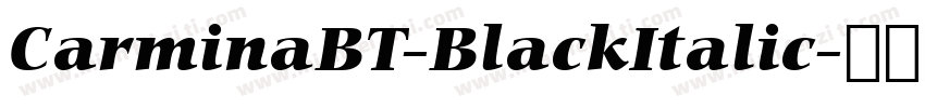 CarminaBT-BlackItalic字体转换