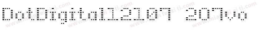 DotDigital12107-2O7vo字体转换
