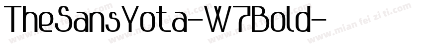 TheSansYota-W7Bold字体转换