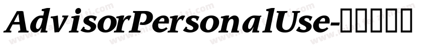 AdvisorPersonalUse字体转换
