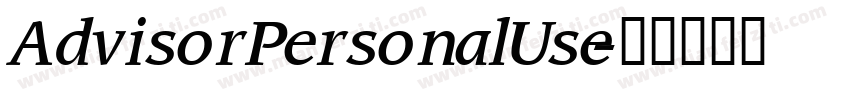 AdvisorPersonalUse字体转换