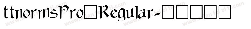 ttnormsPro一Regular字体转换