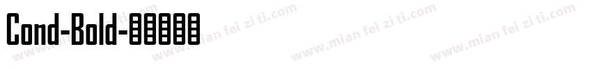 Cond-Bold字体转换