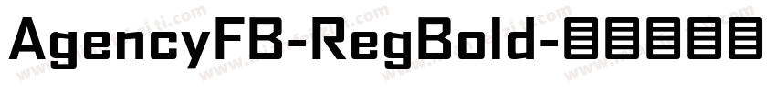 AgencyFB-RegBold字体转换