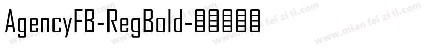 AgencyFB-RegBold字体转换