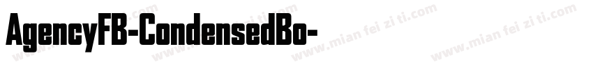 AgencyFB-CondensedBo字体转换