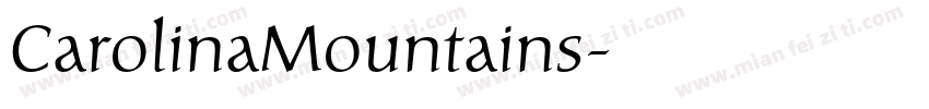 CarolinaMountains字体转换