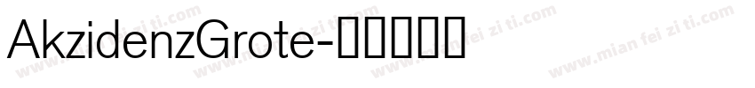 AkzidenzGrote字体转换