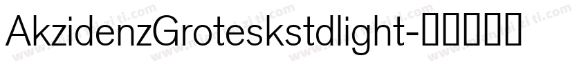 AkzidenzGroteskstdlight字体转换