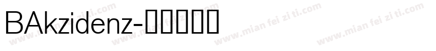 BAkzidenz字体转换