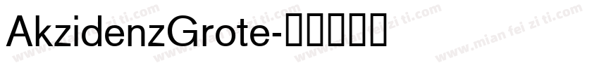 AkzidenzGrote字体转换