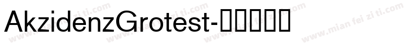 AkzidenzGrotest字体转换