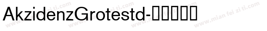 AkzidenzGrotestd字体转换
