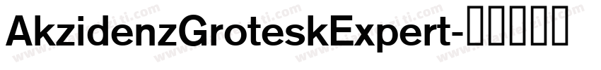 AkzidenzGroteskExpert字体转换