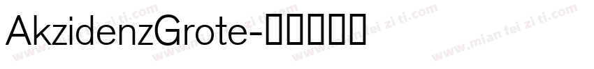 AkzidenzGrote字体转换
