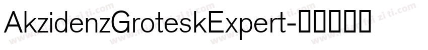 AkzidenzGroteskExpert字体转换