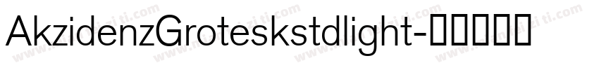 AkzidenzGroteskstdlight字体转换