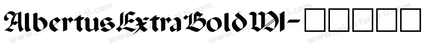 AlbertusExtraBoldW1字体转换