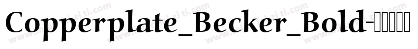 Copperplate_Becker_Bold字体转换