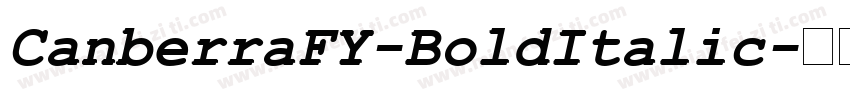 CanberraFY-BoldItalic字体转换