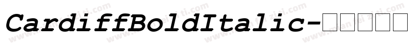 CardiffBoldItalic字体转换