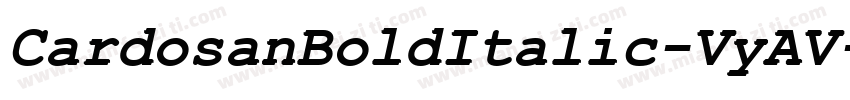 CardosanBoldItalic-VyAV字体转换