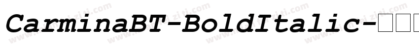 CarminaBT-BoldItalic字体转换