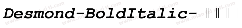 Desmond-BoldItalic字体转换