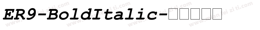 ER9-BoldItalic字体转换