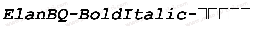 ElanBQ-BoldItalic字体转换