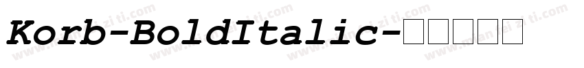 Korb-BoldItalic字体转换