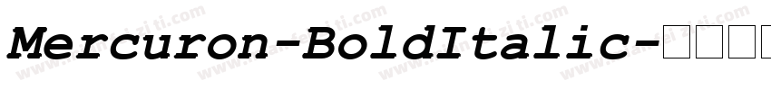Mercuron-BoldItalic字体转换